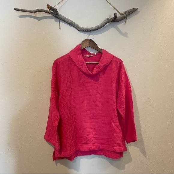 Soft Surroundings Giovinezza Pink Cowl Neck Top - Picture 2 of 8